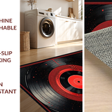 Ultra Soft Area Rug, Non Slip, Stain Resistant, Washable Area Rugs for Living Room, Bedroom, Dynamic Rhythm-themed Graphic(Black)