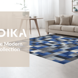 Vibrant Retro Patchwork Aesthetic(Blue)