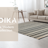 Ultra Soft Area Rug, Non Slip, Stain Resistant, Washable Area Rugs for Living Room, Bedroom, Trendy Dual-Tone Patterned Charm(Beige)