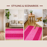 Ultra Soft Area Rug, Non Slip, Stain Resistant, Washable Area Rugs for Living Room, Bedroom, Whimsical Pink Animal Print Delight(Pink)