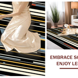 Ultra Soft Area Rug, Non Slip, Stain Resistant, Washable Area Rugs for Living Room, Bedroom, Artistic Bold Zebra Print Style(Black)