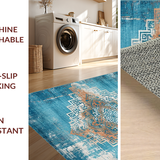 Striking Vibrant Patchwork Elements(Blue)