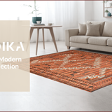 Ultra Soft Area Rug, Non Slip, Stain Resistant, Washable Area Rugs for Living Room, Bedroom, Luxurious Earthy Solid Texture(Red)