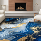 Elegant Wavy Marble Aesthetic(Blue)