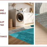 Ultra Soft Area Rug, Non Slip, Stain Resistant, Washable Area Rugs for Living Room, Bedroom, Tranquil Teal Abstract Escape(Green)