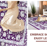 Ultra Soft Area Rug, Non Slip, Stain Resistant, Washable Area Rugs for Living Room, Bedroom, Elegant Purple Tiled Texture(Purple)