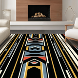 Ultra Soft Area Rug, Non Slip, Stain Resistant, Washable Area Rugs for Living Room, Bedroom, Artistic Bold Zebra Print Style(Black)