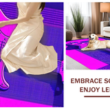 Ultra Soft Area Rug, Non Slip, Stain Resistant, Washable Area Rugs for Living Room, Bedroom, Dynamic Color Splash Design(Purple)