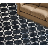 Ultra Soft Area Rug, Non Slip, Stain Resistant, Washable Area Rugs for Living Room, Bedroom, Rustic Monochrome Patterned Aesthetic(Gray)