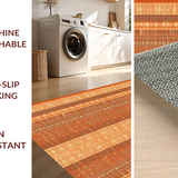 Ultra Soft Area Rug, Non Slip, Stain Resistant, Washable Area Rugs for Living Room, Bedroom, Chic Contemporary Solid Look(Orange)