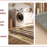 Ultra Soft Area Rug, Non Slip, Stain Resistant, Washable Area Rugs for Living Room, Bedroom, Rustic Pike Fishing Cabin Rug with Wildlife Design(Beige)