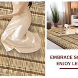 Ultra Soft Area Rug, Non Slip, Stain Resistant, Washable Area Rugs for Living Room, Bedroom, Sophisticated Textured Nature Theme(Beige)