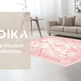 Ultra Soft Area Rug, Non Slip, Stain Resistant, Washable Area Rugs for Living Room, Bedroom, Lush Soft Colorful Foliage Display(Pink)