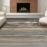 Ultra Soft Area Rug, Non Slip, Stain Resistant, Washable Area Rugs for Living Room, Bedroom, Nature-Inspired Earthy Zebra Motif(Brown)