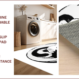 Ultra Soft Area Rug, Non Slip, Stain Resistant, Washable Area Rugs for Living Room, Bedroom, Cute Microfiber Bath Mat for Pet-Friendly Homes(Black)