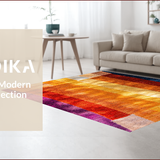 Ultra Soft Area Rug, Non Slip, Stain Resistant, Washable Area Rugs for Living Room, Bedroom, Boho Rainbow Tufted(Orange)
