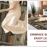 Ultra Soft Area Rug, Non Slip, Stain Resistant, Washable Area Rugs for Living Room, Bedroom, Rustic Wildlife Brown Tapestry(Gray)