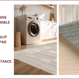 Ultra Soft Area Rug, Non Slip, Stain Resistant, Washable Area Rugs for Living Room, Bedroom, Contemporary Elegant Textured Layers(Gray)