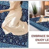 Ultra Soft Area Rug, Non Slip, Stain Resistant, Washable Area Rugs for Living Room, Bedroom, Soft Traditional Navy Blue Prayer Rug(Blue)