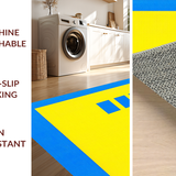 Ultra Soft Area Rug, Non Slip, Stain Resistant, Washable Area Rugs for Living Room, Bedroom, Cheerful Colorful Hopscotch Visuals(Yellow)