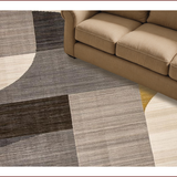 Ultra Soft Area Rug, Non Slip, Stain Resistant, Washable Area Rugs for Living Room, Bedroom, Contemporary Fluid Circle Aesthetic(Gray)