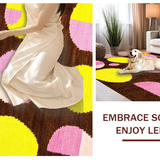 Ultra Soft Area Rug, Non Slip, Stain Resistant, Washable Area Rugs for Living Room, Bedroom, Lively Elegant Entrance Accent(Brown)