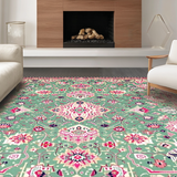 Chic Low Pile Abstract Design(Green)