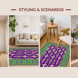 Ultra Soft Area Rug, Non Slip, Stain Resistant, Washable Area Rugs for Living Room, Bedroom, Stylish Seasonal Decor Influence(Purple)
