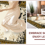 Ultra Soft Area Rug, Non Slip, Stain Resistant, Washable Area Rugs for Living Room, Bedroom, Cheetah Bordered Animal(Beige)