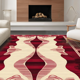 Vintage Faded Wavy Motif(Red)