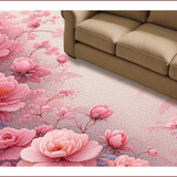 Ultra Soft Area Rug, Non Slip, Stain Resistant, Washable Area Rugs for Living Room, Bedroom, Floral Coquette Doom Decor(Pink)