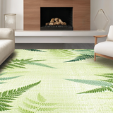 Ultra Soft Area Rug, Non Slip, Stain Resistant, Washable Area Rugs for Living Room, Bedroom, Serene Eco-Friendly Floral Vibe(Green)