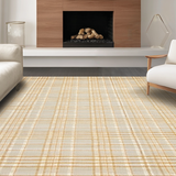 Ultra Soft Area Rug, Non Slip, Stain Resistant, Washable Area Rugs for Living Room, Bedroom, Subtle Warm Tones Lattice Inspiration(Beige)