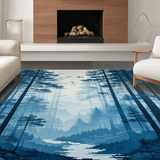 Lush Tree Silhouette Design(Blue)