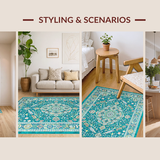 Chic White and Teal Trellis Design(Blue)