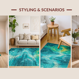 Dynamic Blue Green Abstract(Blue)