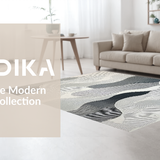 Ultra Soft Area Rug, Non Slip, Stain Resistant, Washable Area Rugs for Living Room, Bedroom, Dynamic Silver-Black Swirl Patterns(Gray)