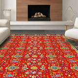 Vibrant Multicolor Trellis Design(Red)