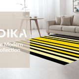 Ultra Soft Area Rug, Non Slip, Stain Resistant, Washable Area Rugs for Living Room, Bedroom, Elegant Earth Tone Zebra Motif(Yellow)
