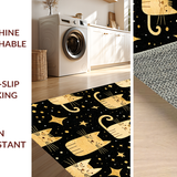 Ultra Soft Area Rug, Non Slip, Stain Resistant, Washable Area Rugs for Living Room, Bedroom, Minimalist Quirky Animal Aesthetic(Black)