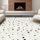 Ultra Soft Area Rug, Non Slip, Stain Resistant, Washable Area Rugs for Living Room, Bedroom, Trendy Neutral Geometric Design(White)