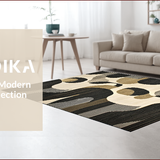 Ultra Soft Area Rug, Non Slip, Stain Resistant, Washable Area Rugs for Living Room, Bedroom, Elegant Rustic Okapi Motif Design(Beige)