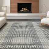 Ultra Soft Area Rug, Non Slip, Stain Resistant, Washable Area Rugs for Living Room, Bedroom, Sleek Monochrome Diamond Layout(Gray)