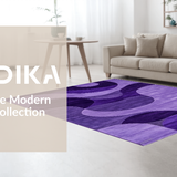 Ultra Soft Area Rug, Non Slip, Stain Resistant, Washable Area Rugs for Living Room, Bedroom, Elegant Purple Fluffy Decor Element(Purple)