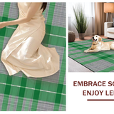 Artistic Greenish Grey Geometric Motif(Green)