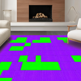 Ultra Soft Area Rug, Non Slip, Stain Resistant, Washable Area Rugs for Living Room, Bedroom, Interactive Playful Geometric Layout(Purple)