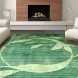 Contemporary Plush Swirl Motif(Green)