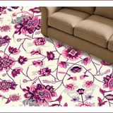 Ultra Soft Area Rug, Non Slip, Stain Resistant, Washable Area Rugs for Living Room, Bedroom, Whimsical Creamy Blossom Arrangement(Ivory)