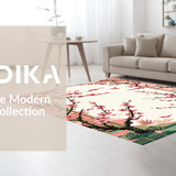 Ultra Soft Area Rug, Non Slip, Stain Resistant, Washable Area Rugs for Living Room, Bedroom, Elegant Japanese Spring Aesthetic(Pink)