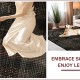 Ultra Soft Area Rug, Non Slip, Stain Resistant, Washable Area Rugs for Living Room, Bedroom, Leopard Design Pet-Friendly Bedroom Area Rug(Beige)